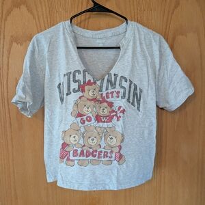 Hollister Gray Wisconsin Badgers Kids Tee